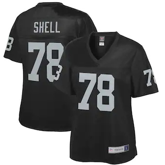 womens nfl pro line art shell black las vegas raiders retir